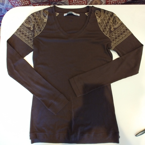 Athleta Tops - 🚫SOLD🚫 Athleta brown cotton top size Small